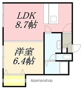 ノースコート深堀Ⅱ【406号室】の間取り