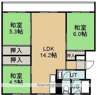 ポチタマたによし【101号室】の間取り