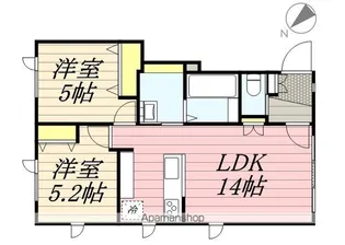 タウンハウス西野弐番館【1階】の間取り