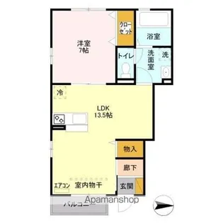 スマイルハイツ【1階】の間取り