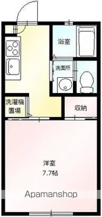 ラフィネドミールB【2階】の間取り