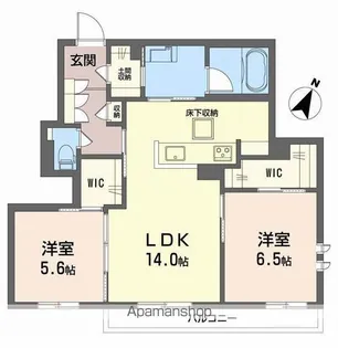 シャーメゾン上田中【1階】の間取り