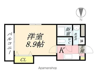 岡山県岡山市北区西崎本町【マンション】の間取り