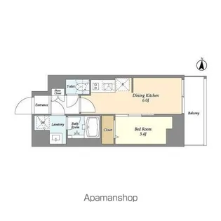 グランカーサ菊川【2階】の間取り
