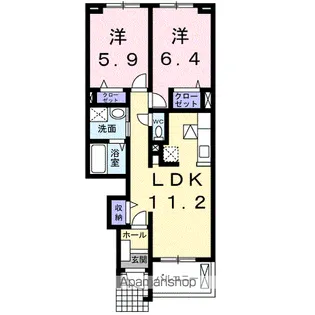 ソレイユ【1階】の間取り