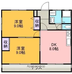 ハイツ浅井【1階】の間取り