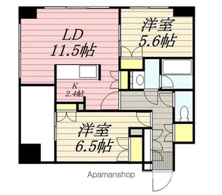 ラフィネタワー札幌南3条【17階】の間取り