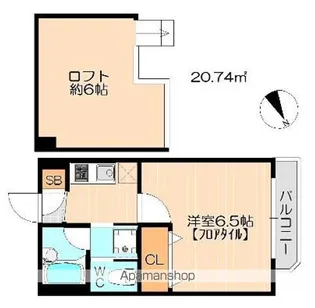 Aレガート久留米大前A棟【1階】の間取り