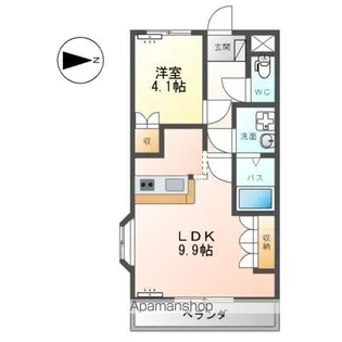 シェルルメゾン【1階】の間取り