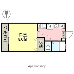 サンローゼ【201号室】の間取り