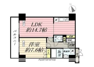 レジデンス仙台駅東【14階】の間取り