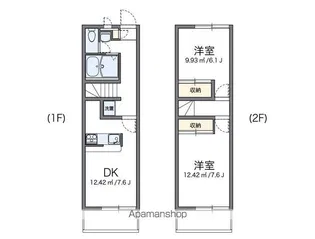 レオパレスグリーンウッドⅡ【2階】の間取り