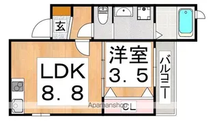 岩伸リバーコート住吉【2階】の間取り