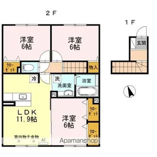 ラヴェール A【2階】の間取り