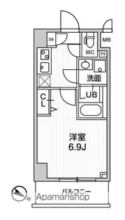 ALTERNA横濱阪東橋【11階】の間取り