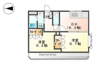 山口県周南市大字戸田【アパート】の間取り