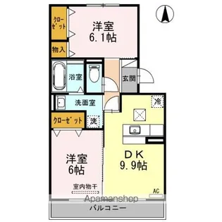 モンシャトー岐南【102号室】の間取り
