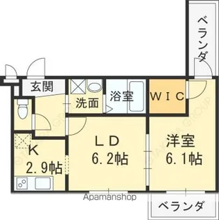 フジパレス若江岩田【3階】の間取り