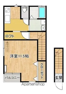 セレスト【202号室】の間取り