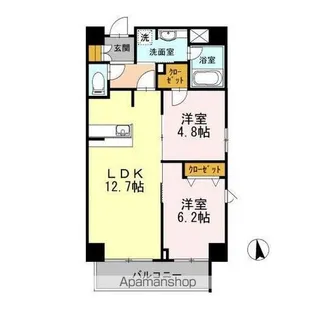 マーシスマルル【3階】の間取り