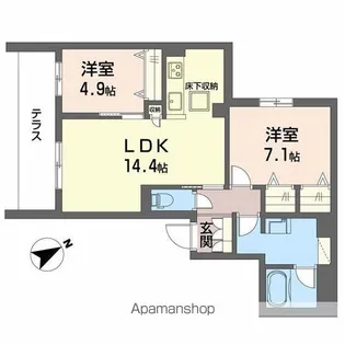 シャーメゾン スターセント【1階】の間取り