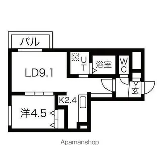 ブランシャールEK琴似【4階】の間取り
