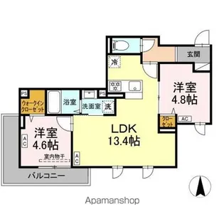 セレスティア南花畑III【3階】の間取り