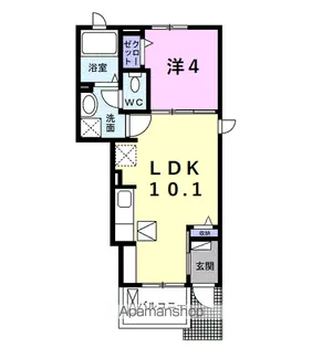 セシル【1階】の間取り