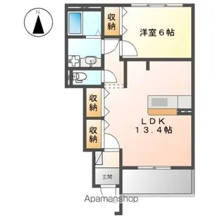 ディアハイムK【1階】の間取り