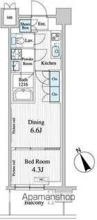 プレノ清澄庭園【2階】の間取り