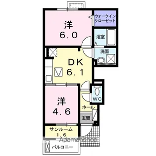 プラシード Ⅰ【1階】の間取り