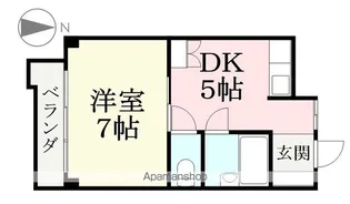 メゾンやまもと【205号室】の間取り