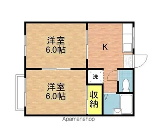 飯坂ハイツ【203号室】の間取り