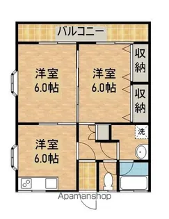 高妻コーポ【1階】の間取り