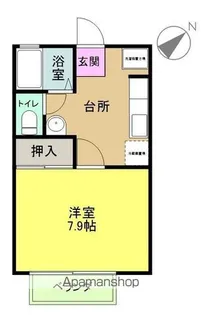 シガハイツⅩ【203号室】の間取り