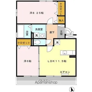 おゆみ野ドリームマウンテン A【3階】の間取り