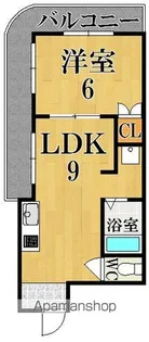 コスモマンション神宮駅前館【3階】の間取り