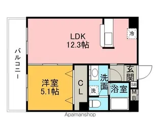 クラジューペール【6階】の間取り