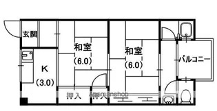大作コーポ【3階】の間取り