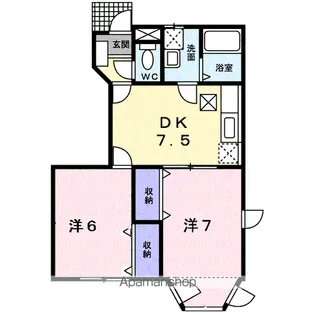クレストールミヤマ【1階】の間取り