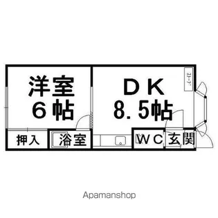 ソレイユⅠ【105号室】の間取り