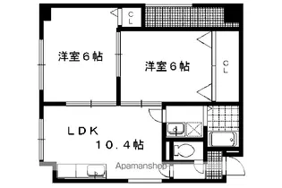 ロイヤルハイツ白川【1階】の間取り