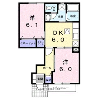 M・プリムヴェール【1階】の間取り