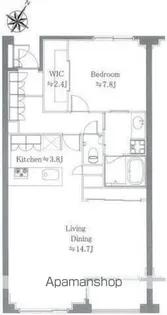 カルパティア市ヶ谷【4階】の間取り