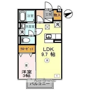 KNKS アダージョ【1階】の間取り