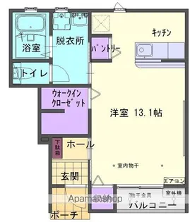 バーンサバイ【105号室】の間取り