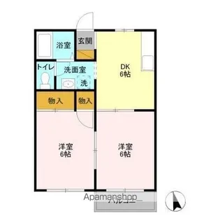 スカイハイツC【1階】の間取り