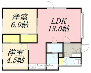 アップルハイツ【201号室】の間取り