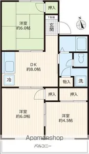 メゾン栗の沢【2階】の間取り