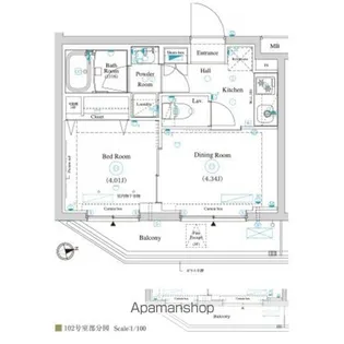 ラティエラ滝野川【1階】の間取り